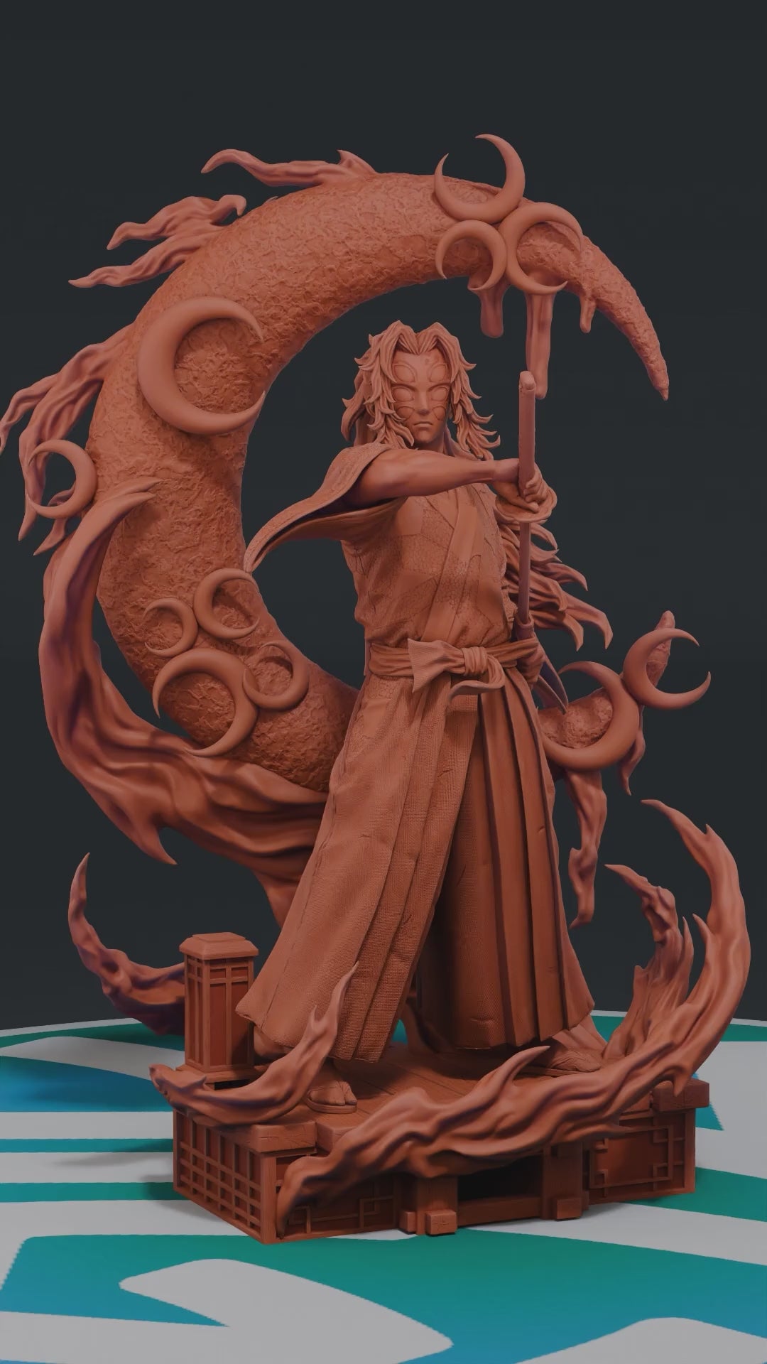 Kokushibo - Kimetsu no Yaiba | Custom Statue 3D printed figure