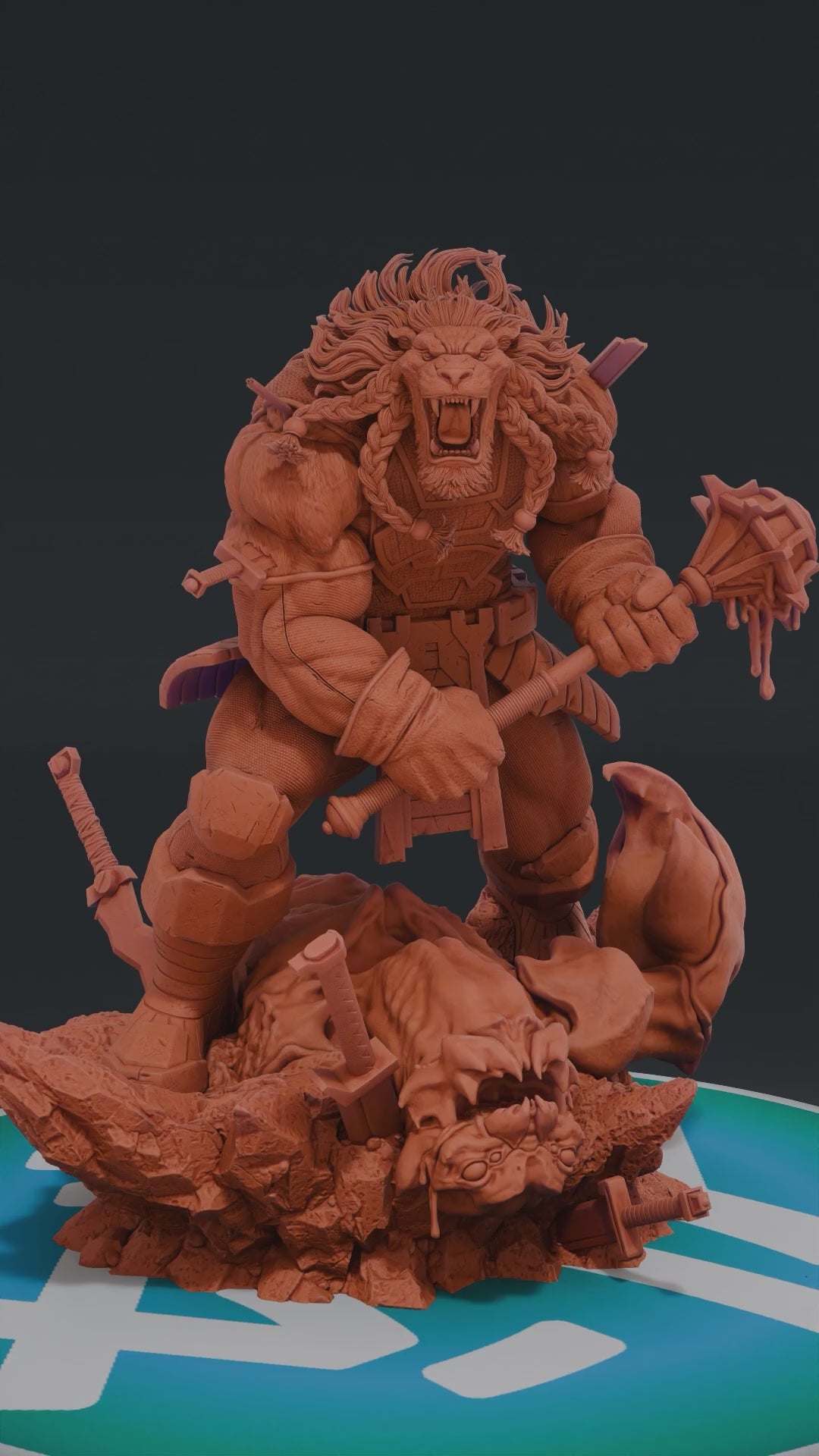 Battle Beast - Invincible | Custom Statue 3D printed figure