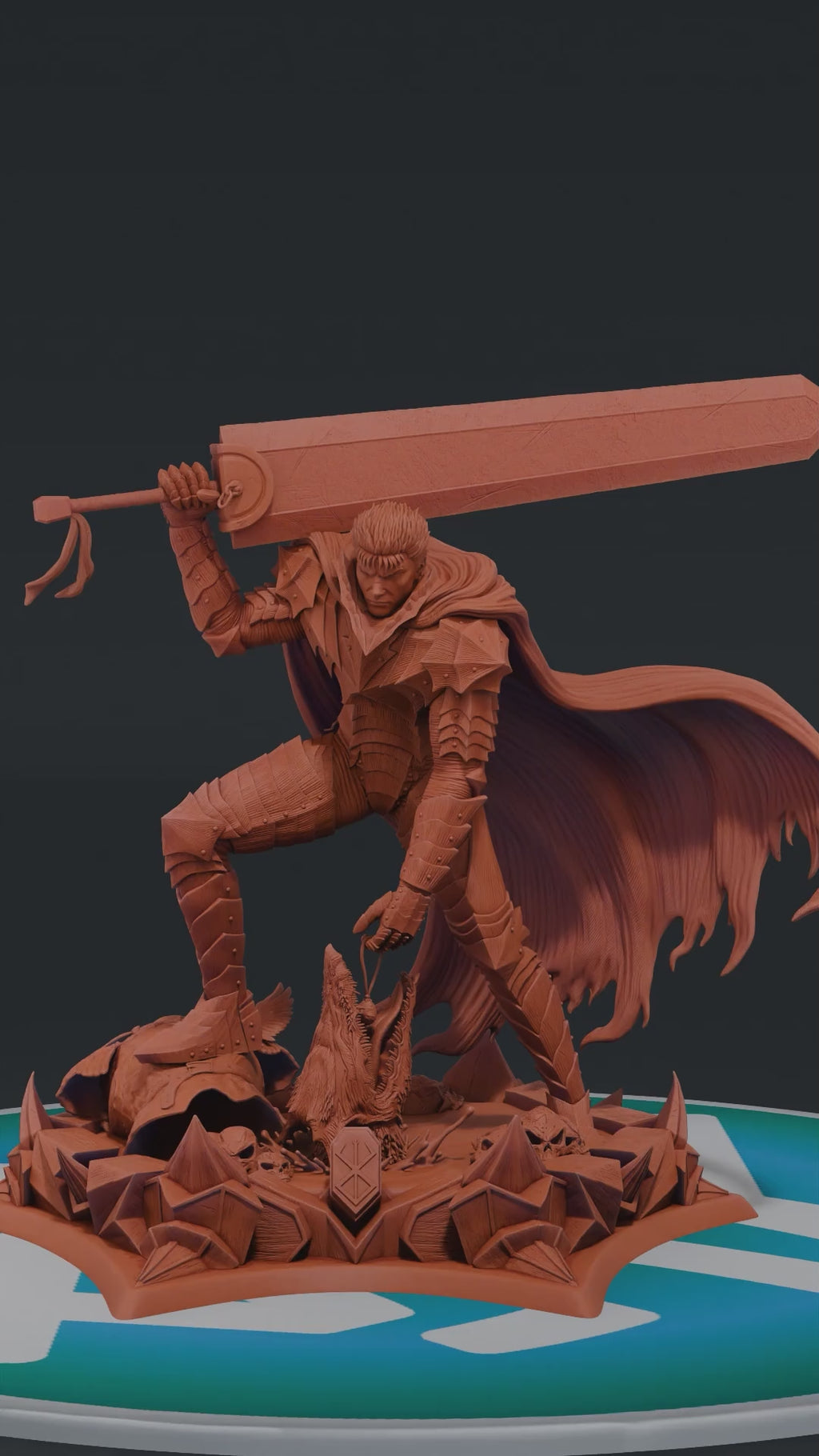 Guts Berserker Armor - Berserk | Custom Statue 3D printed figure