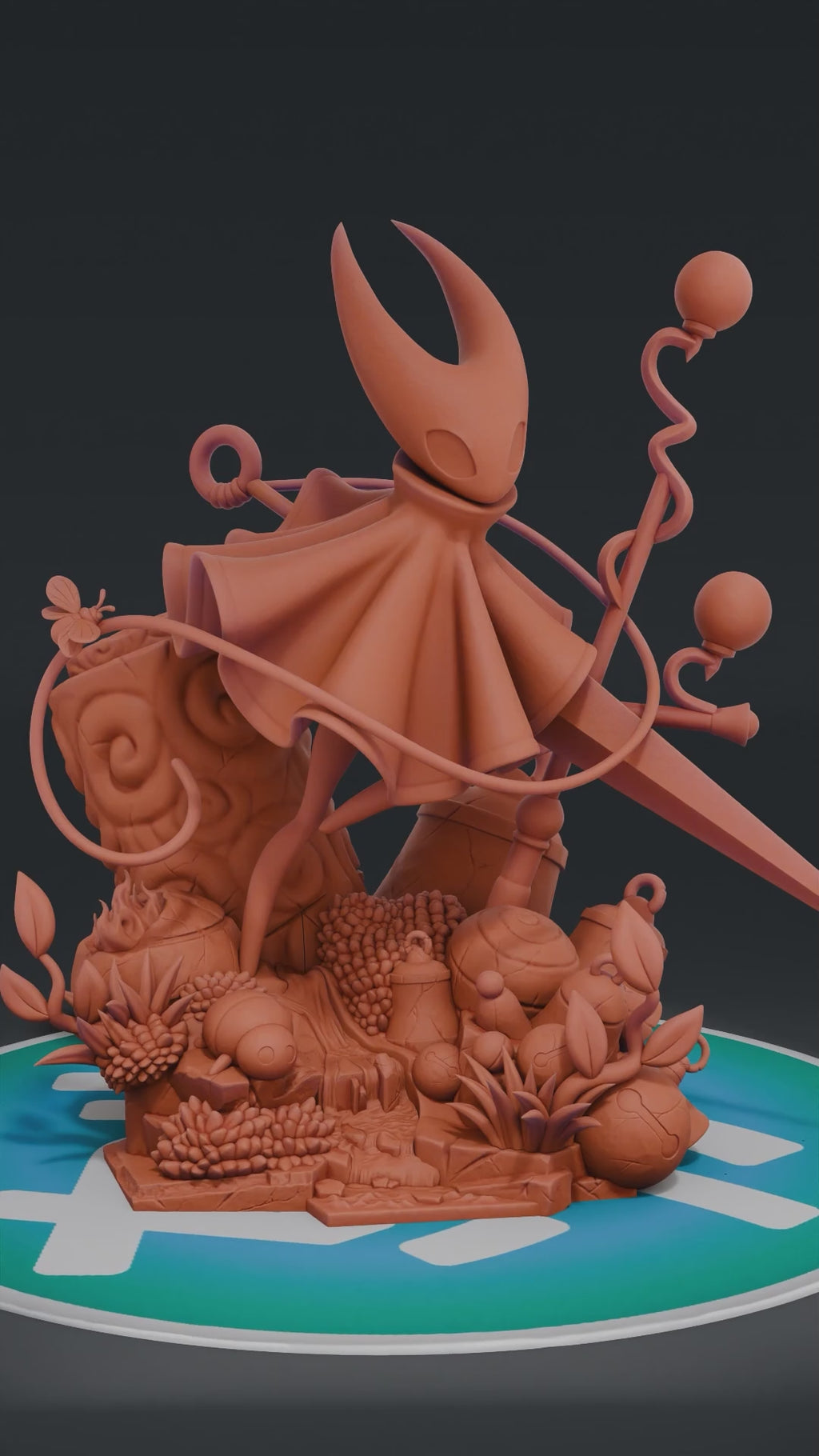 Hornet Diorama - Hollow Knight Silksong | Custom Statue 3D printed figure