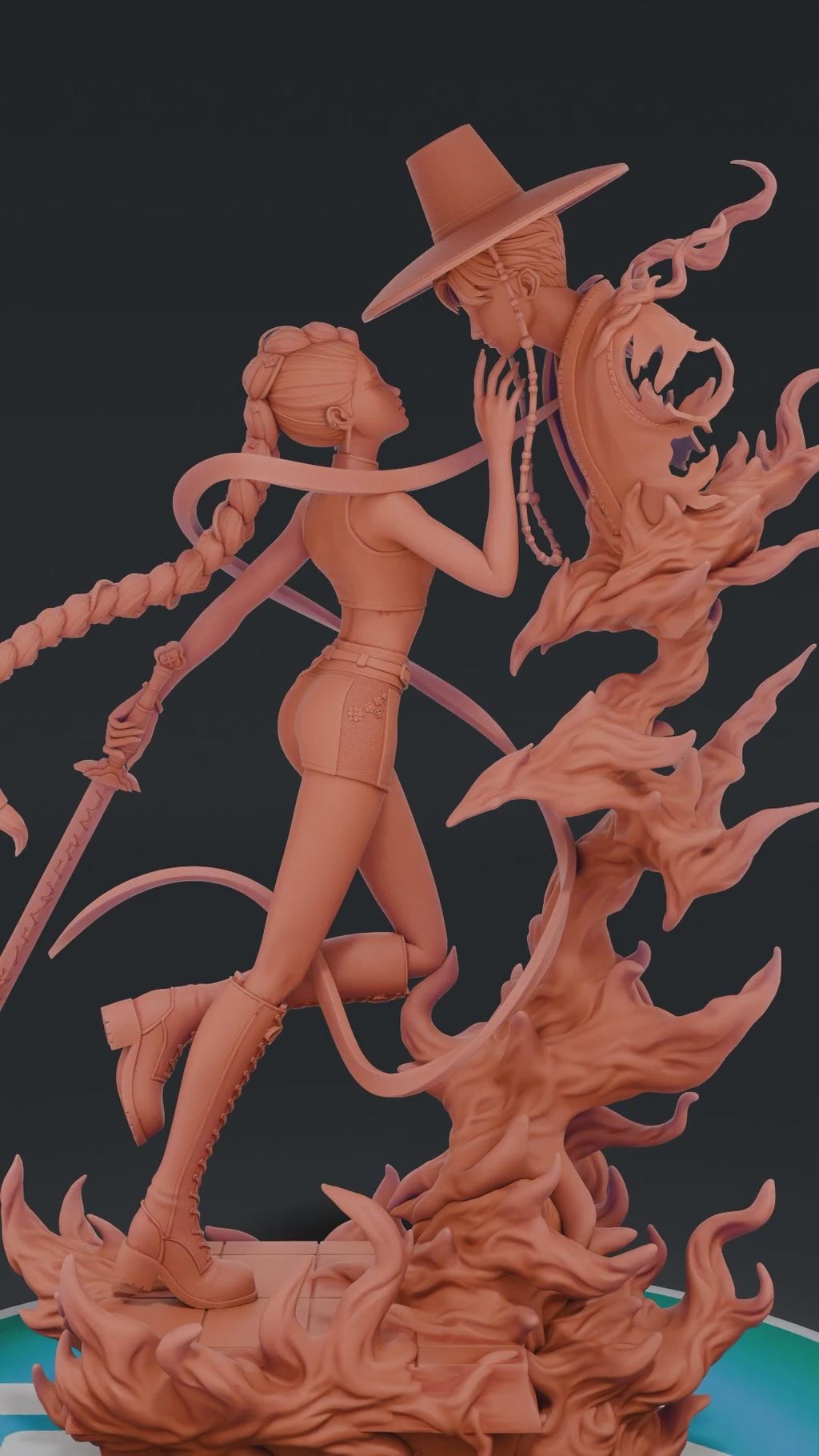 Rumi and Jinu - KPOP Demon Hunters | Custom Statue 3D printed figure