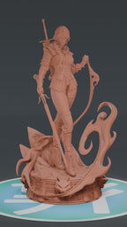 Ciri (Stylized) - The Witcher 4 | Custom Statue 3D printed figure