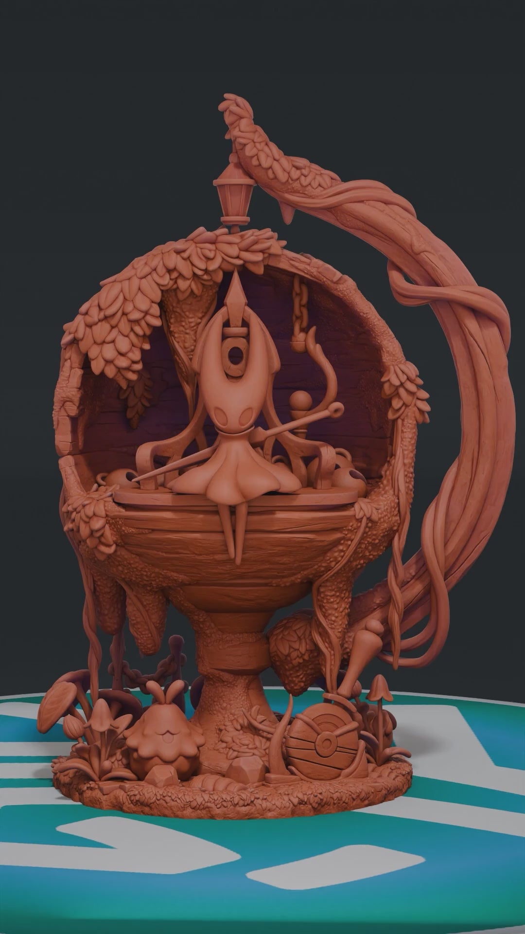 Hornet Diorama - Hollow Knight Silksong | Custom Statue 3D printed figure