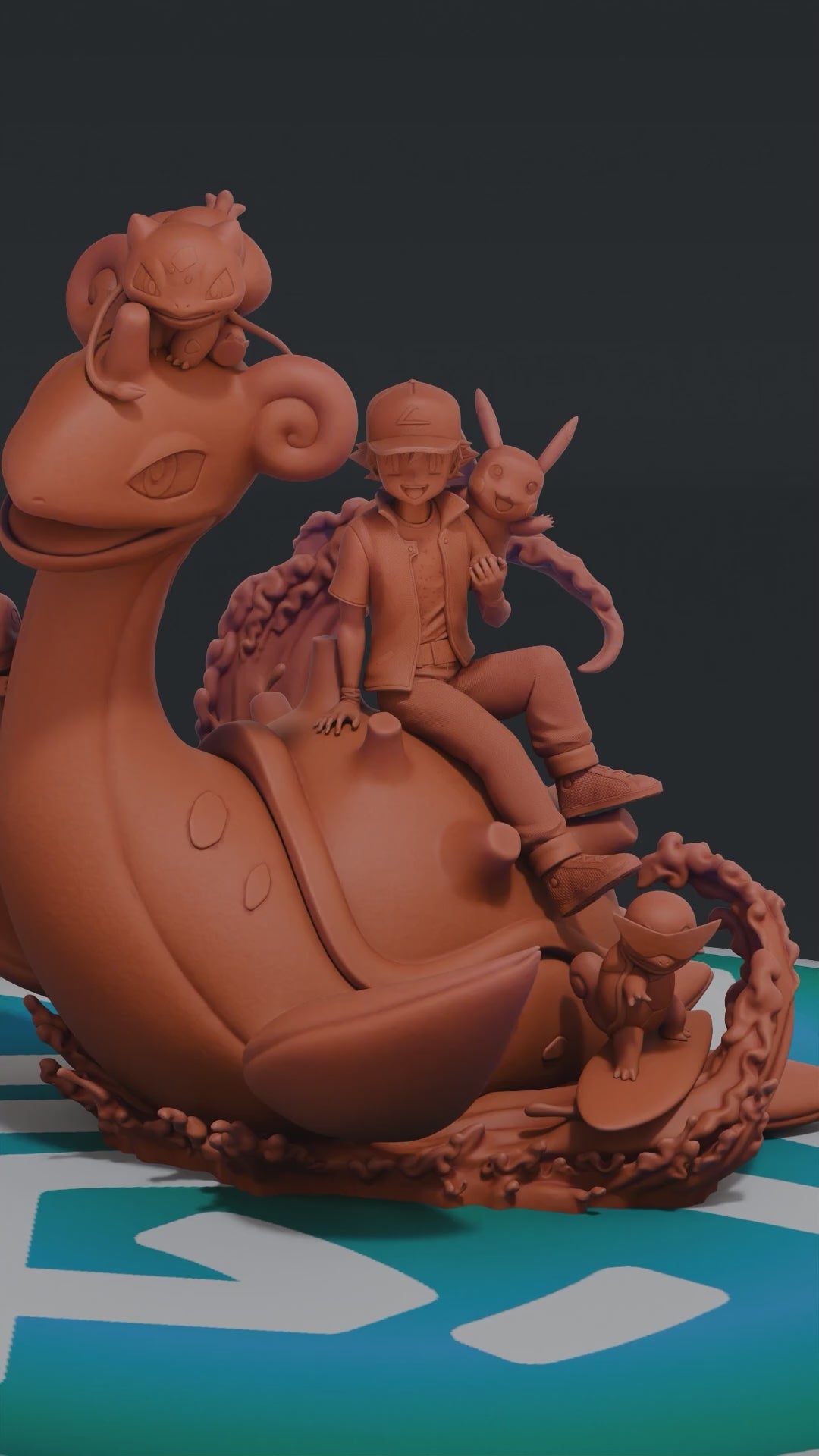 Kanto Team Diorama - Pokemon | Custom Statue 3D printed figure