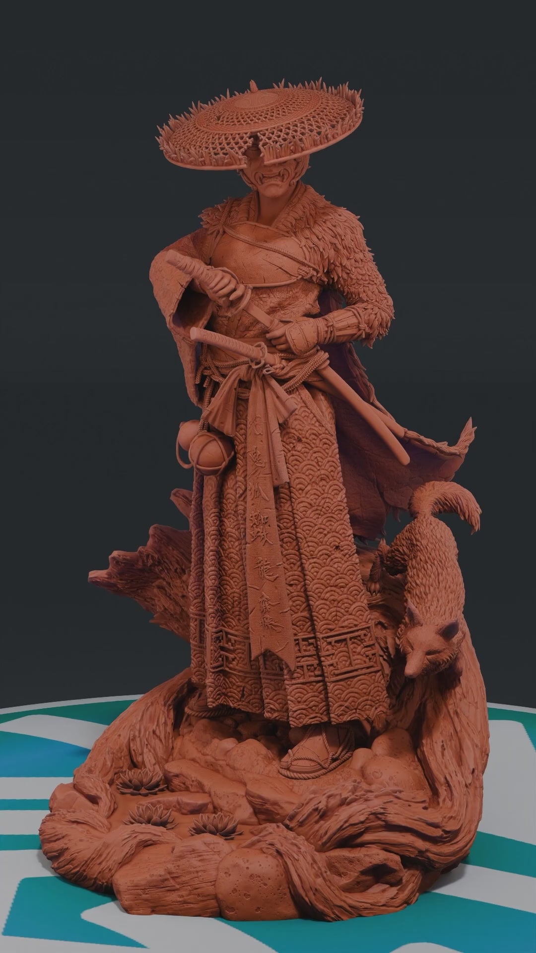 Atsu - Ghost of Yotei | Custom Statue 3D printed figure