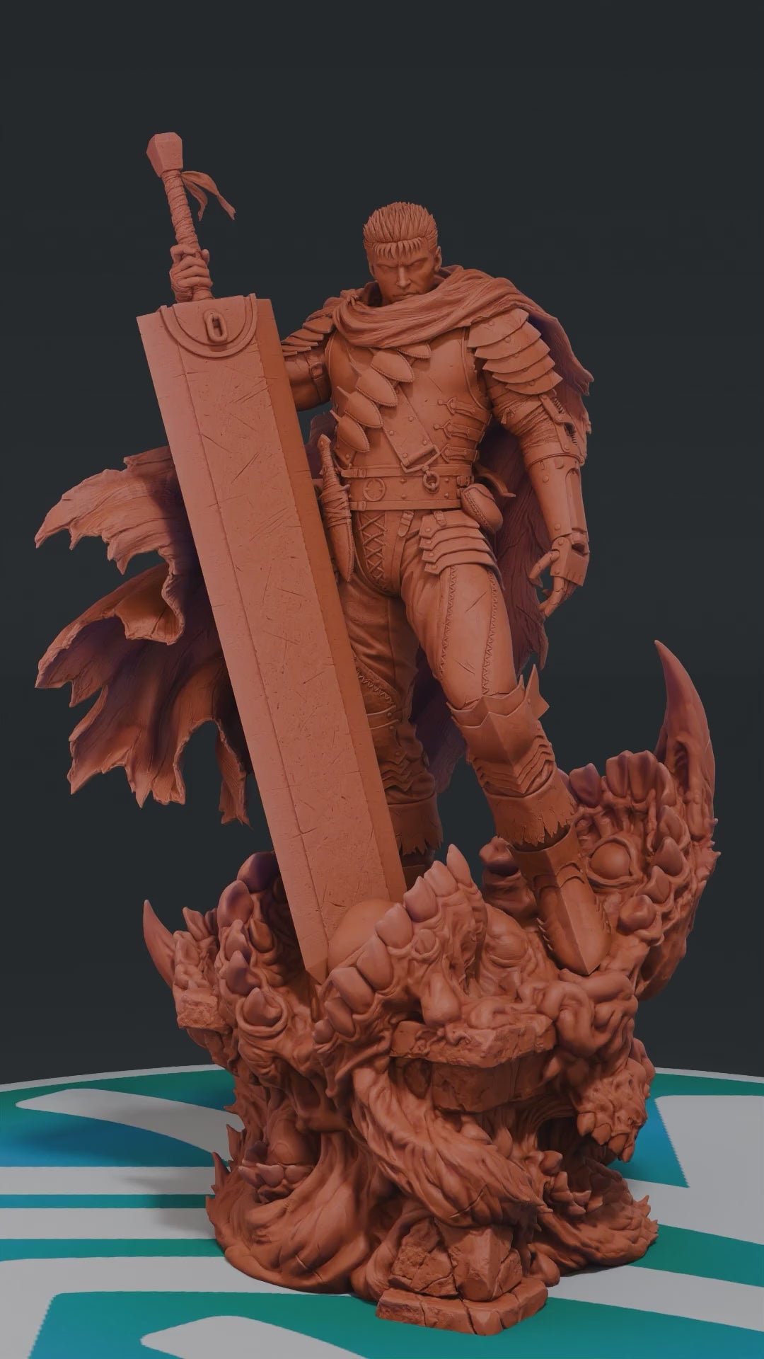Guts - Berserk | Custom Statue 3D printed figure
