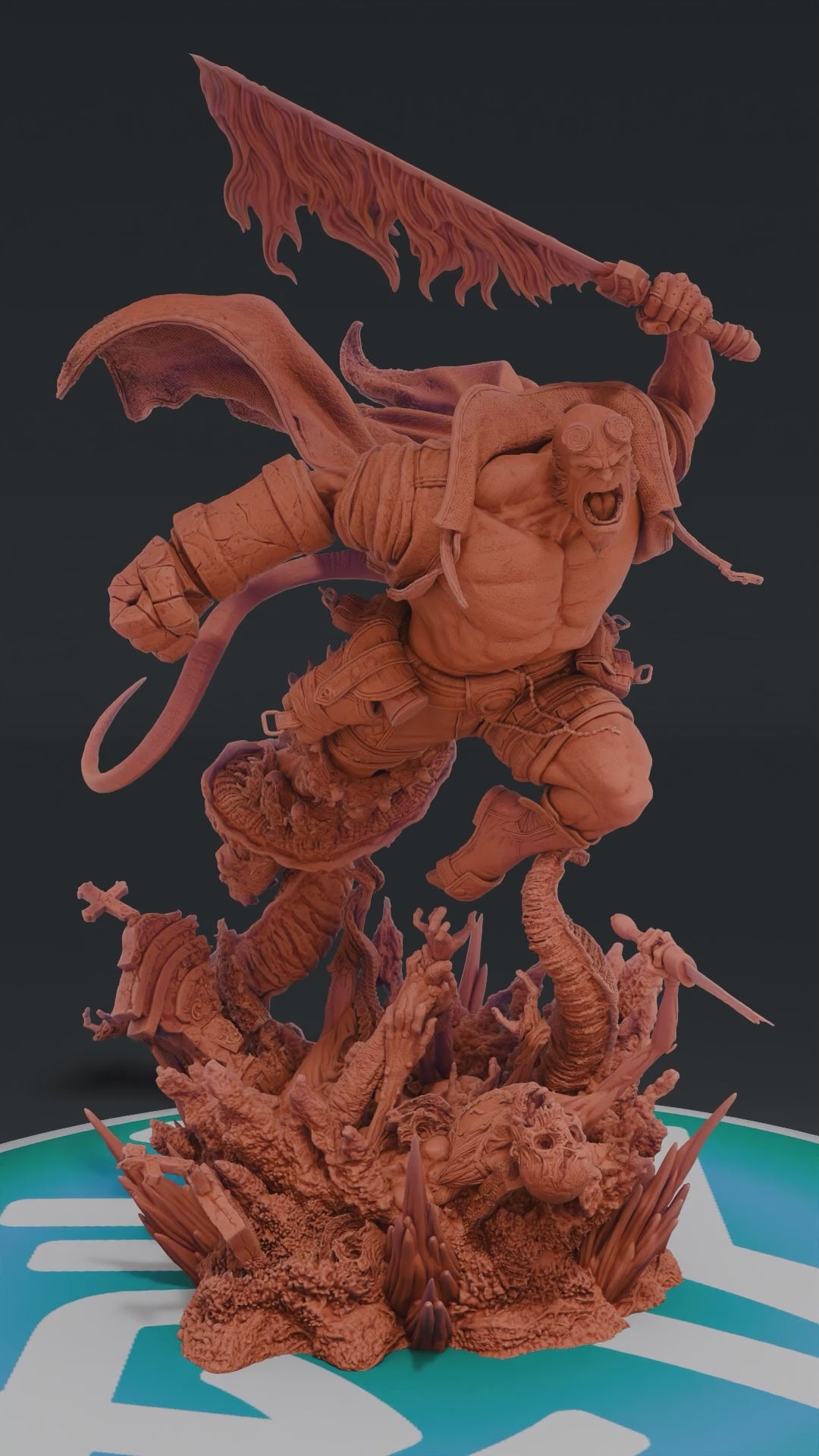 Hellboy - Hellboy | Custom Statue 3D printed figure