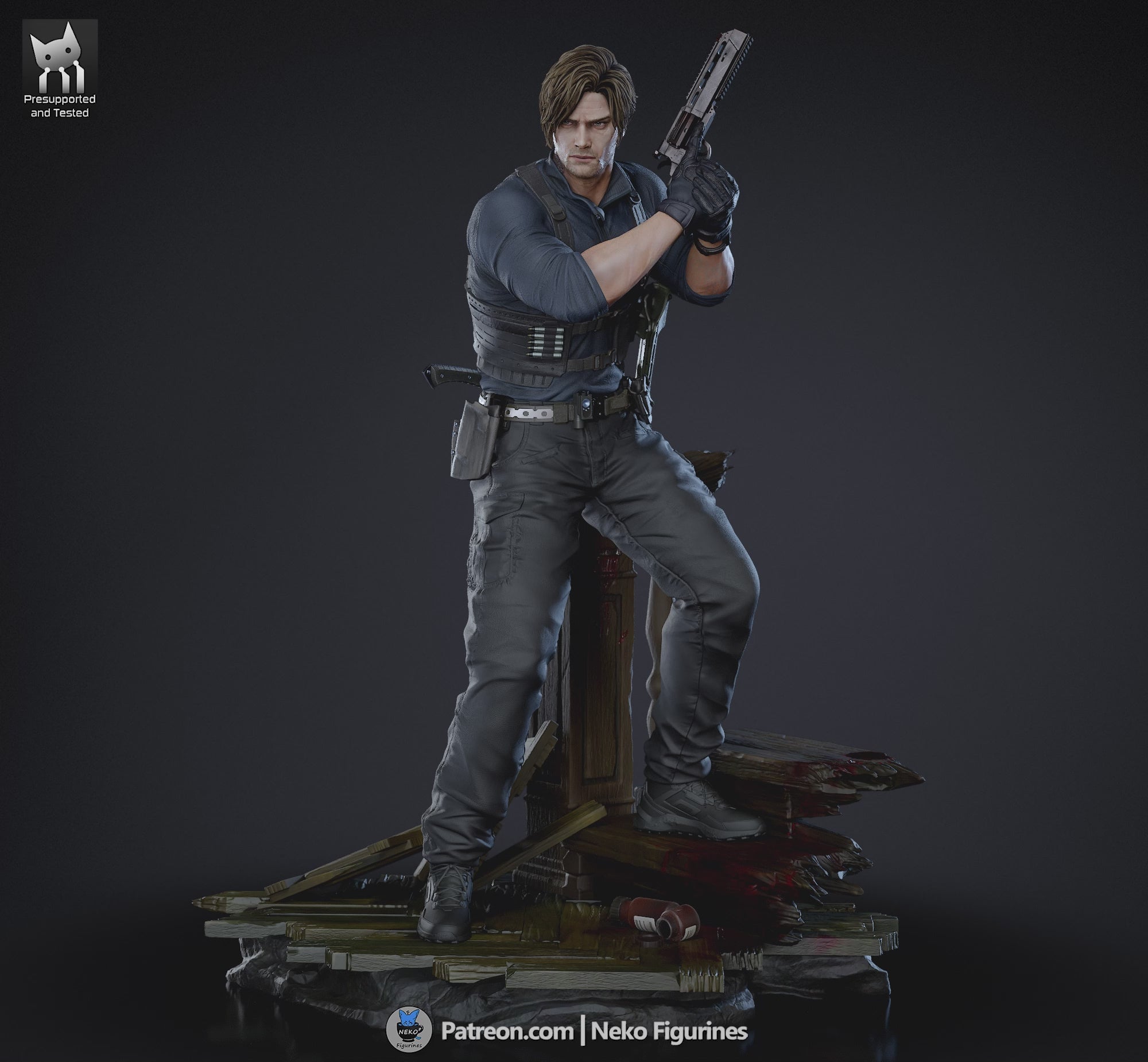Leon S Kennedy - Resident Evil Requiem | Custom Statue 3D printed figure