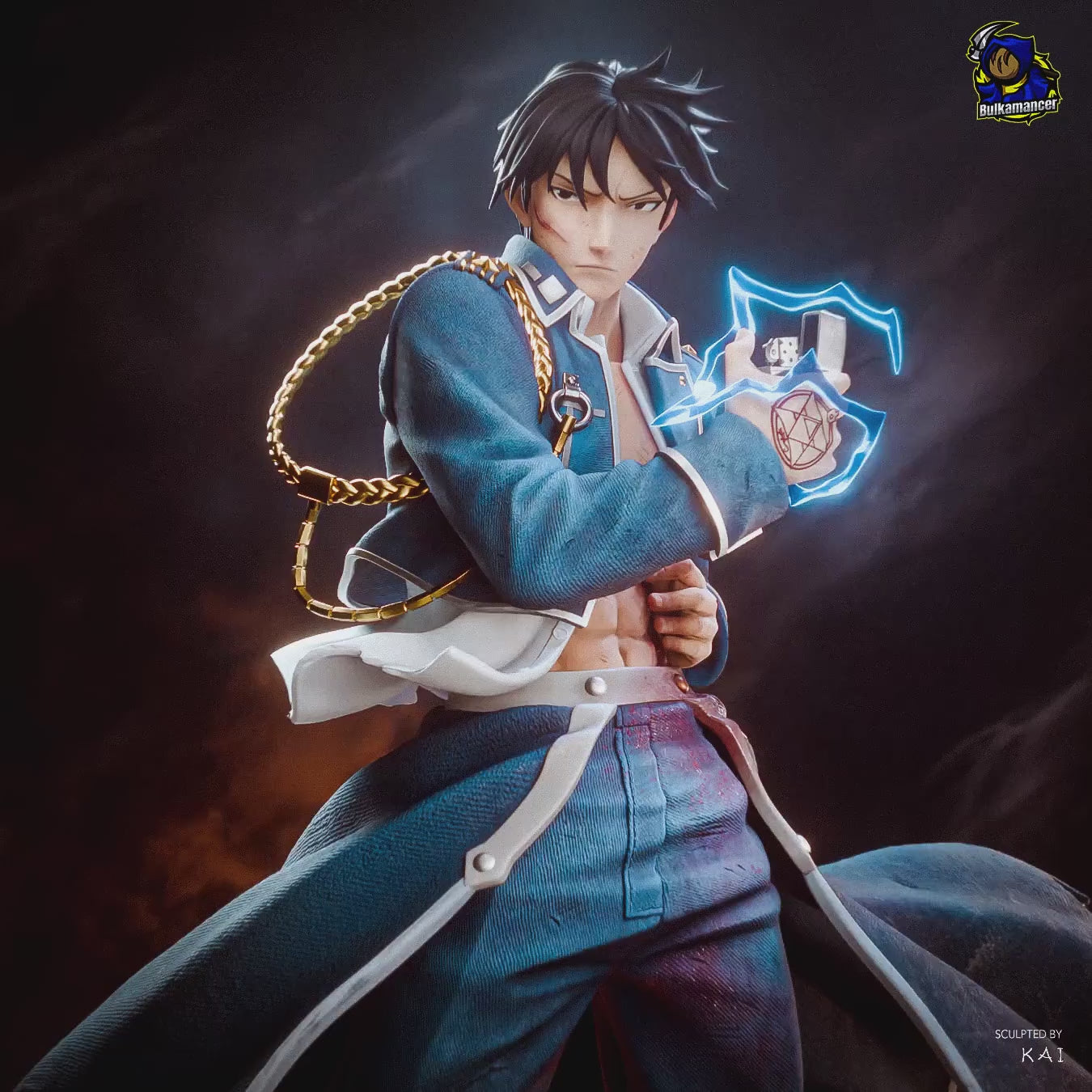 Roy Mustang Alt. - Full Metal Alchemist | Custom Statue 3D printed figure