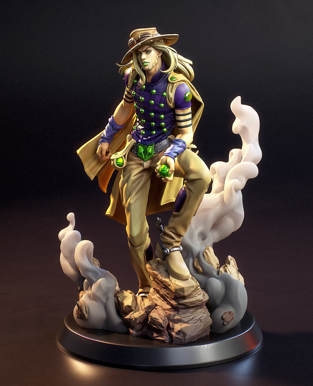 Gyro Zeppeli - Jojos BA Steel Ball Run | Custom Statue 3D printed figure