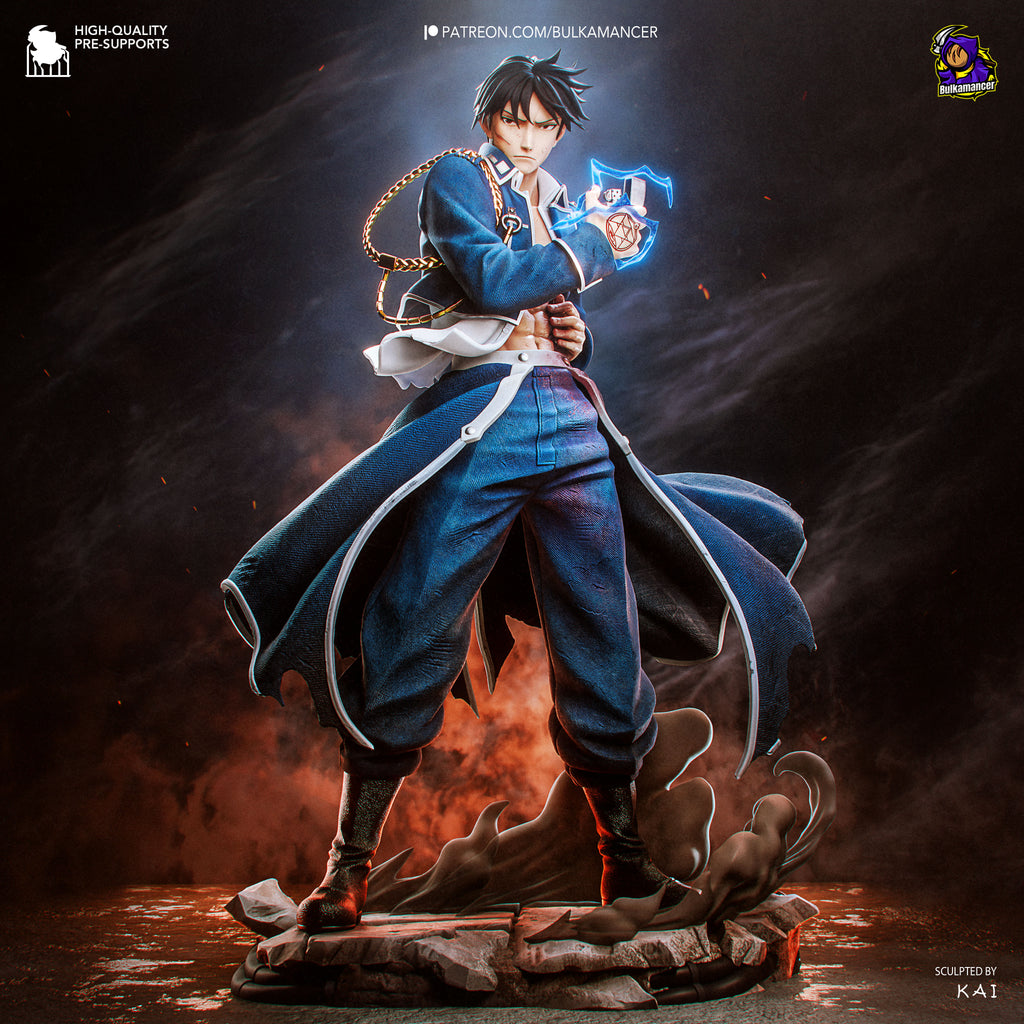 Roy Mustang Alt. - Full Metal Alchemist | Custom Statue 3D printed figure