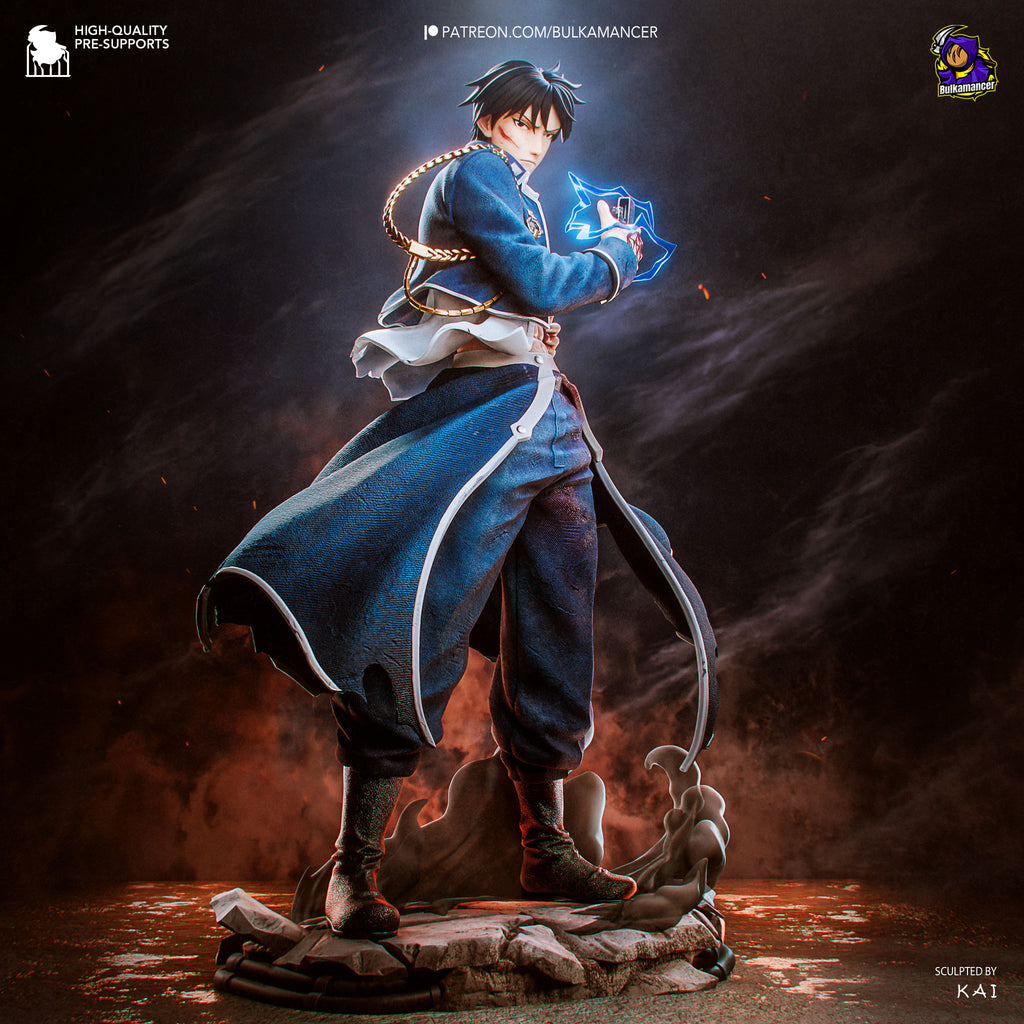 Roy Mustang Alt. - Full Metal Alchemist | Custom Statue 3D printed figure