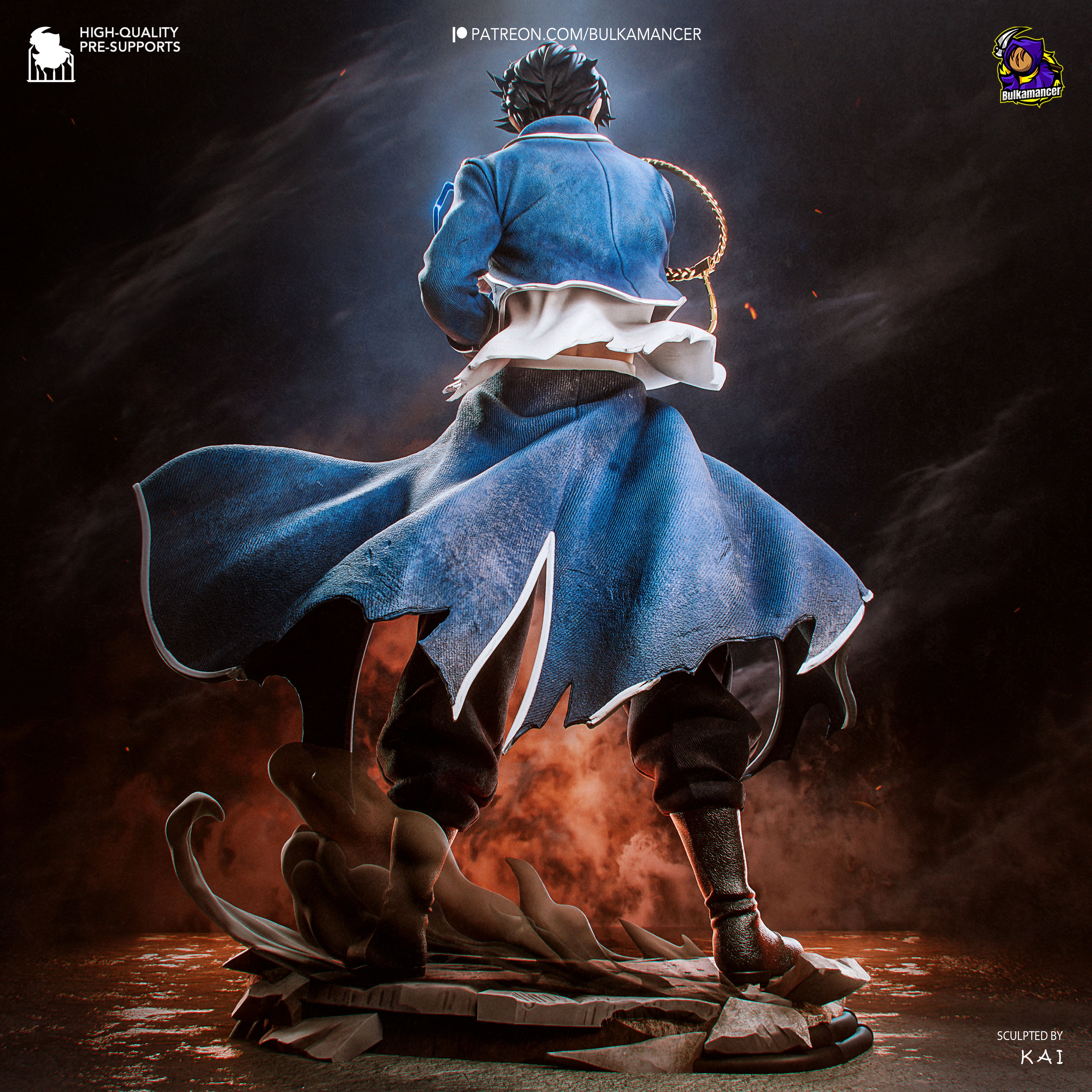 Roy Mustang Alt. - Full Metal Alchemist | Custom Statue 3D printed figure