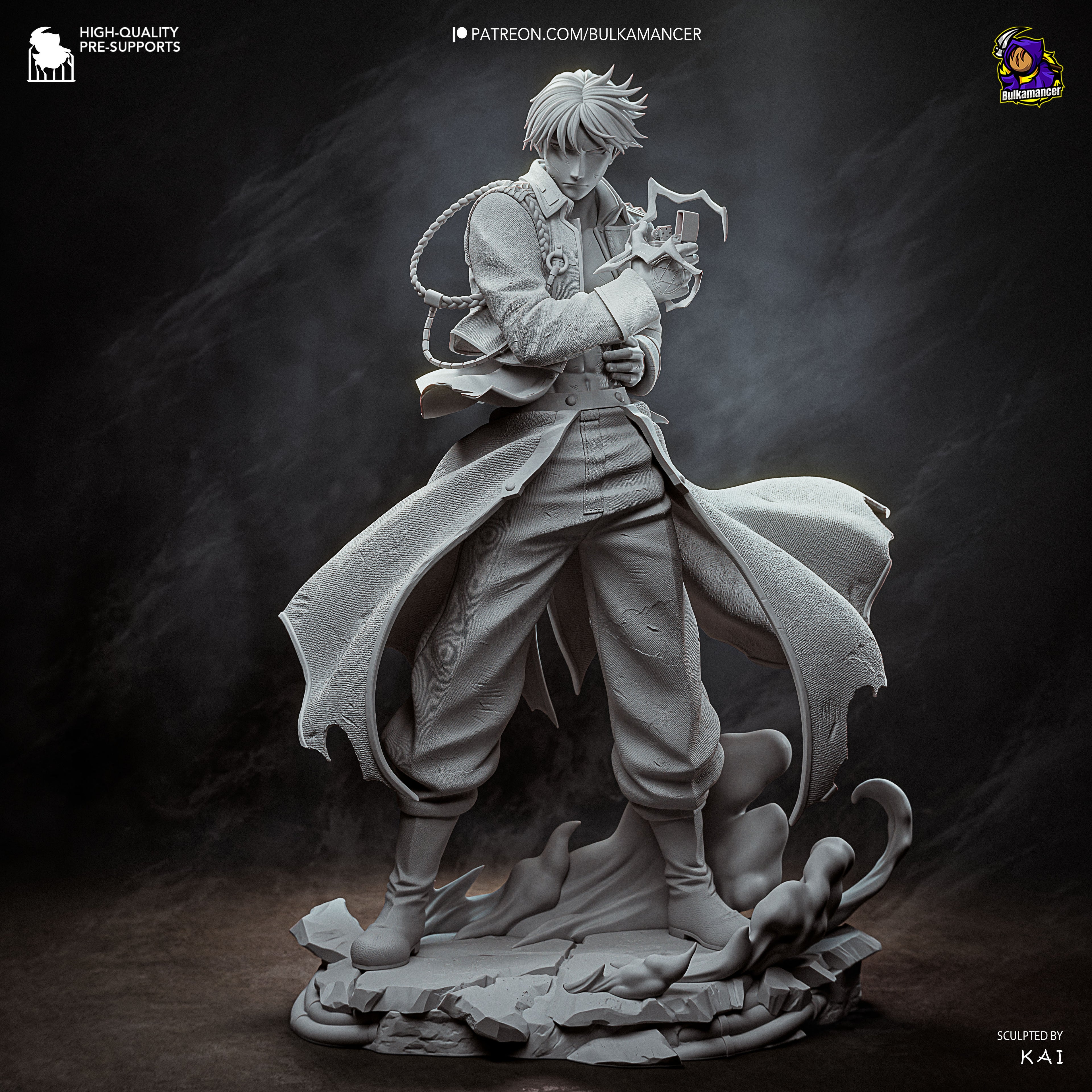 Roy Mustang Alt. - Full Metal Alchemist | Custom Statue 3D printed figure