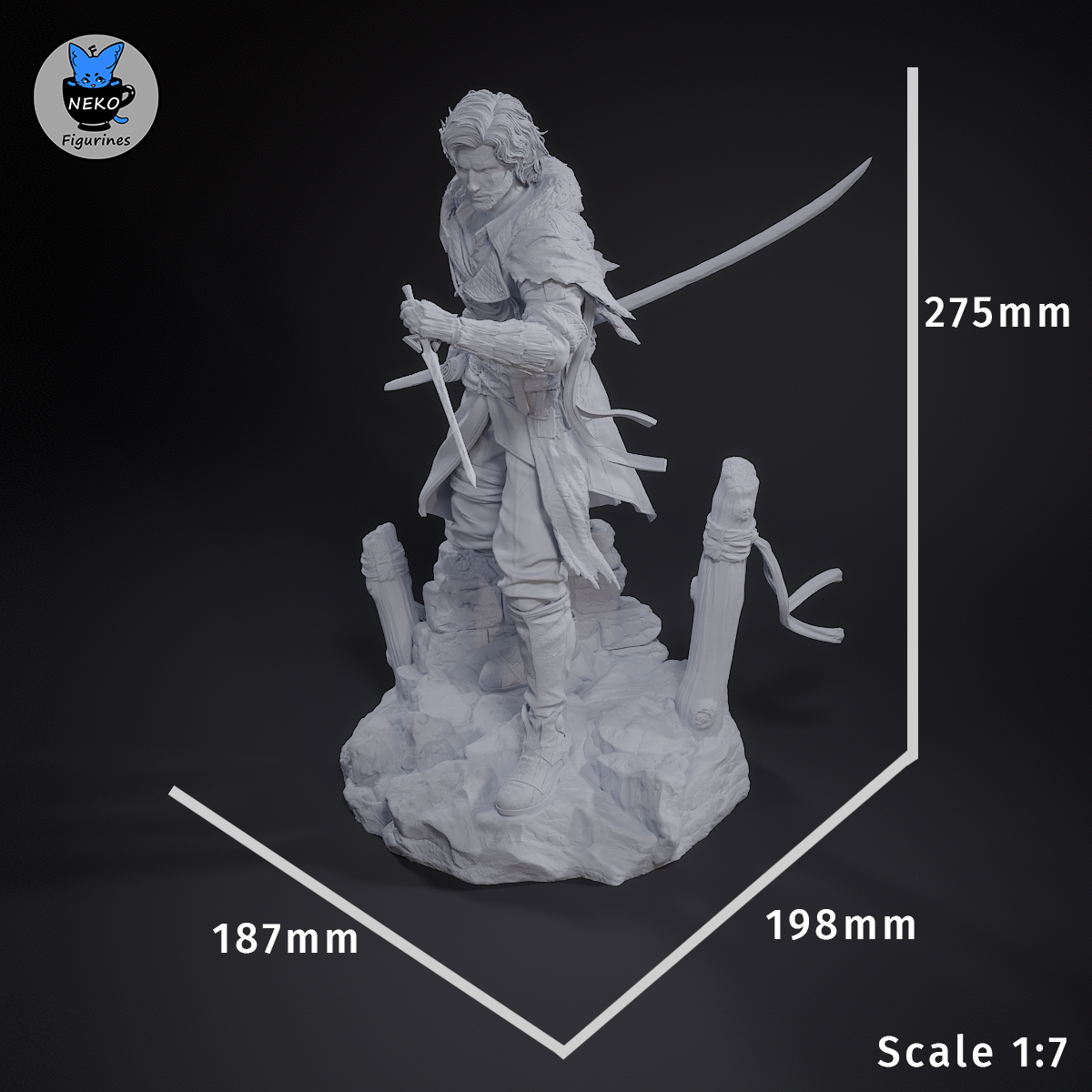 Verso - Expedition 33 | Custom Statue 3D printed figure