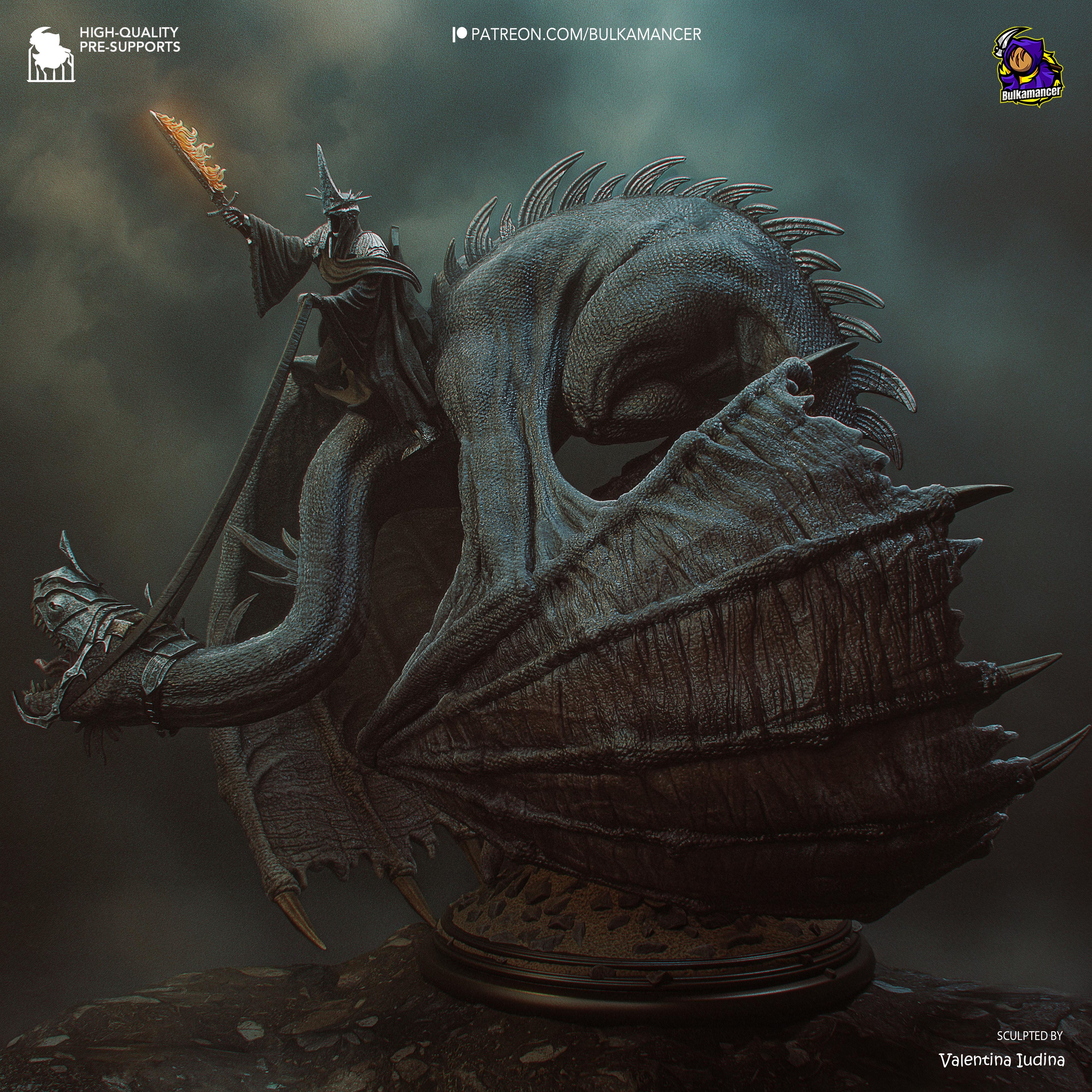 Witch King Diorama - Lord of the Rings | Custom Statue 3D printed figure